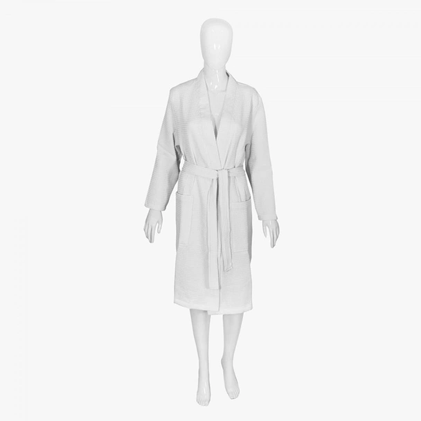 Халат Waffle за SPA размер S/M бял BULGARIA TEX - Image 3