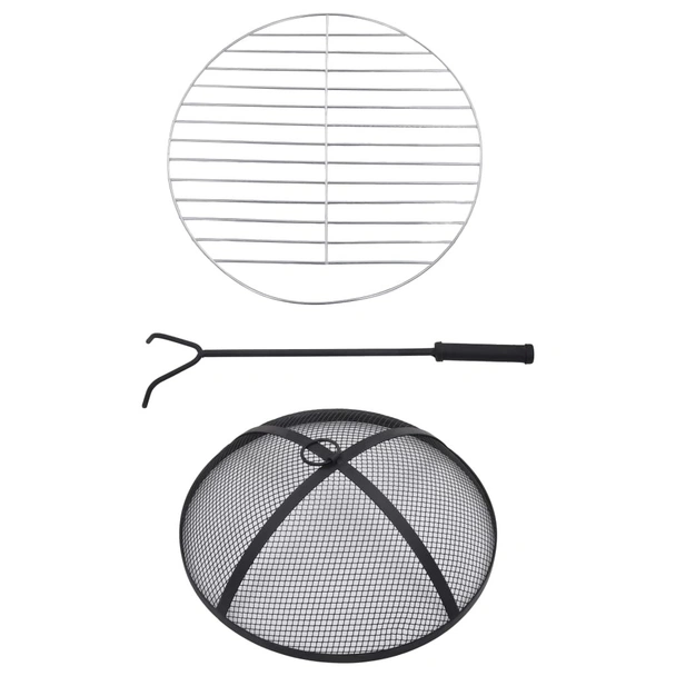 Мозаечна маса с огнище и плот, теракота, 68 см, керамика - Image 9