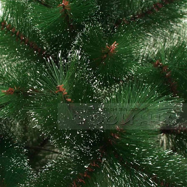 Коледна зелена елха с бели връхчета 180 см - Image 4