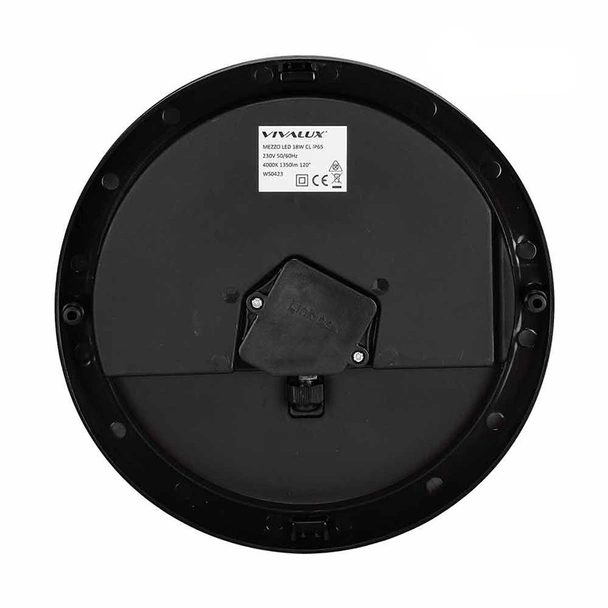 LED плафониера Mezzo/R 18 W IP65 черна VIVALUX - Image 4