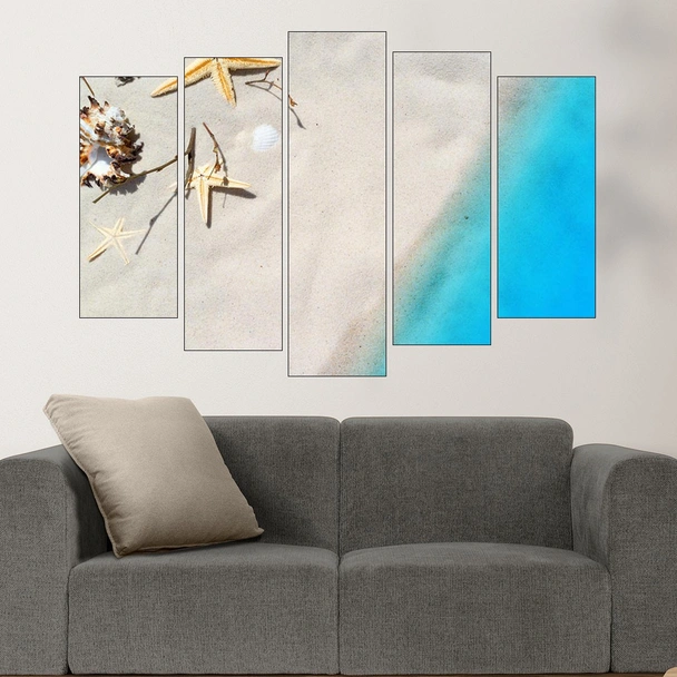 Морска звезда в пясъка - картина пано за стена - Image 3