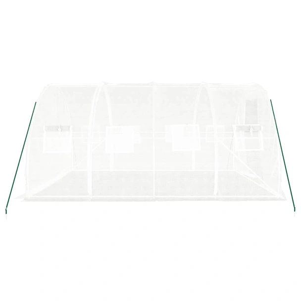 Оранжерия със стоманена рамка бяла 12 м² 4x3x2 м - Image 4