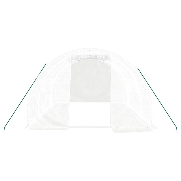 Оранжерия със стоманена рамка бяла 12 м² 4x3x2 м - Image 3