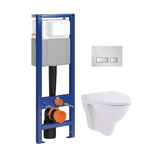 Структура за вграждане System 40 Mech с тоалетна чиния Mito Red и бутон CERSANIT