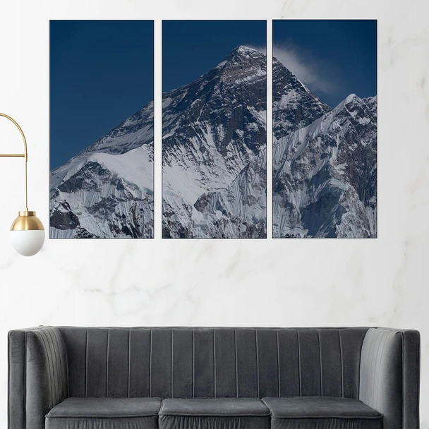 Връх Еверест в Хималаите - картина пано за стена - Image 2