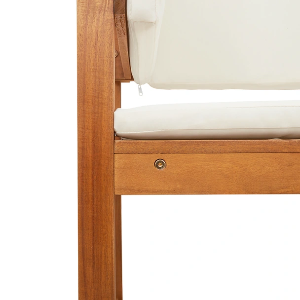 5 части комплект за градинска пейка с възглавници от акациево дърво - VL3329103 - Image 9