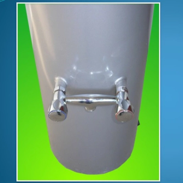 Бойлер на твърдо гориво със смесителна душ батерия 80 л сив ТУСИМА-Т - Image 3