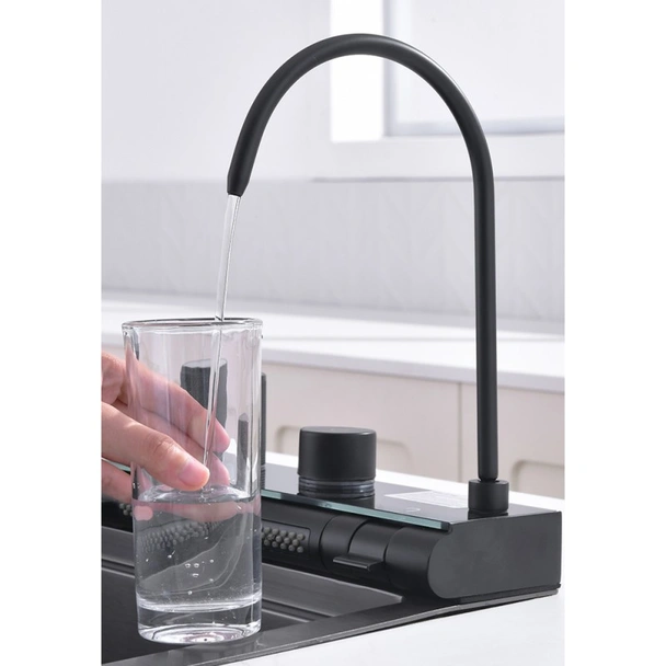 Комплект кухненска мивка 7547PVD Black + смесител 7567131MB INTER CERAMIC - Image 6