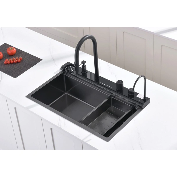 Комплект кухненска мивка 7547PVD Black + смесител 7567131MB INTER CERAMIC - Image 2