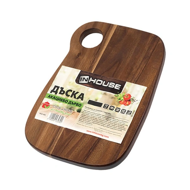 Дъска за рязане от акациево дърво 24.5x17.3x1.6 см
