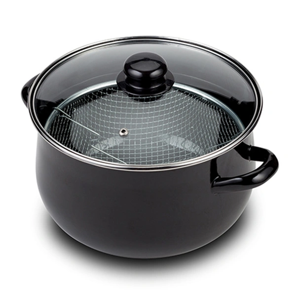 Емайлирана касерола с метална кошница за пържени картофи 24 см NAVA - Image 2