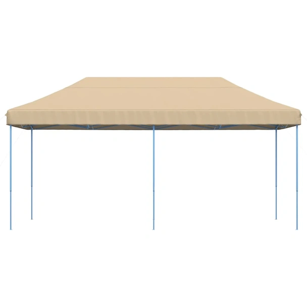 Сгъваема парти шатра, pop-up, бежова, 580x292x315 см - Image 3