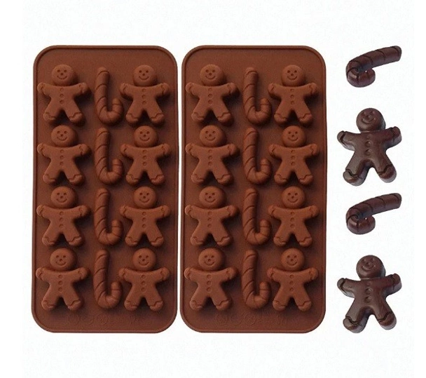 Силиконов молд Човече с 12 гнезда за коледни сладки - Image 2