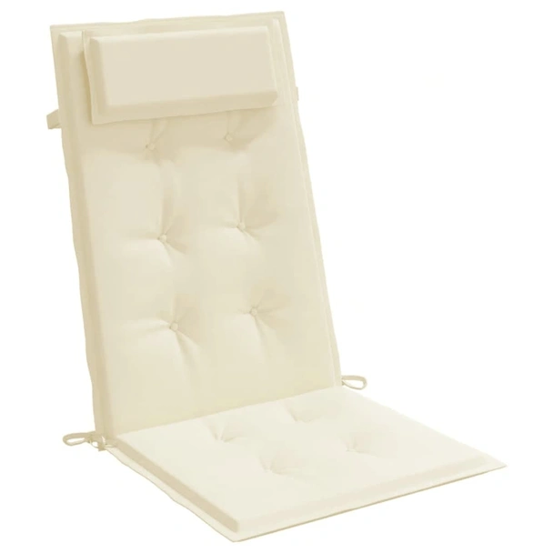 Възглавници за столове с облегалка 2 бр кремави Оксфорд плат - VL361880 - Image 5