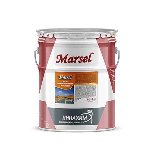 Бяла боя за хоризонтална пътна маркировка Marsel 25 кг Нинахим