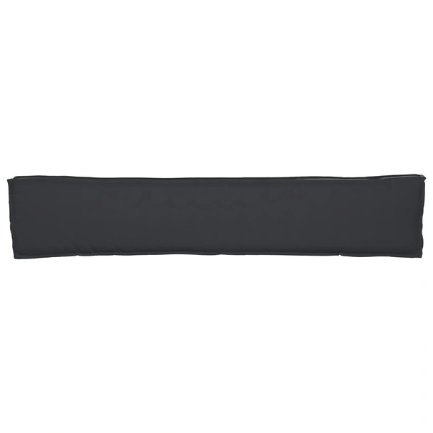 Възглавница за палета за пейка Черен 200x40x8 см Оксфордска тъкан - VL42001682 - Image 6