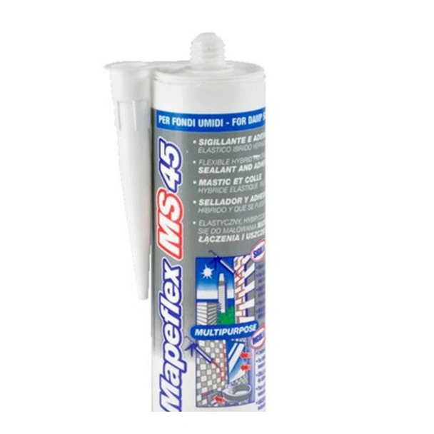Хибриден уплътнител и лепило Mapeflex MS45 0.3 л кристал MAPEI