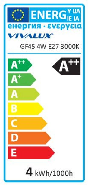 LED филамент лампа FLICK LED- GF45- 4W- 470LM- E27- 3000K - Image 3