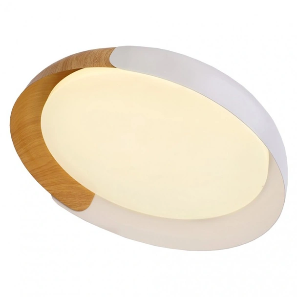 LED плафон Cabana 24 W ø46 см бял+дърво LIGHTEX - Image 4