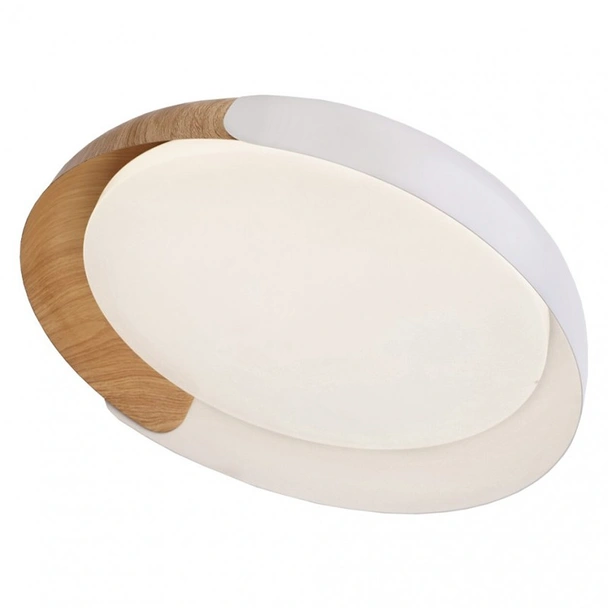 LED плафон Cabana 24 W ø46 см бял+дърво LIGHTEX - Image 3