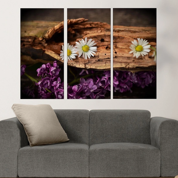 Маргаритки и люляк - картина пано за стена - Image 2