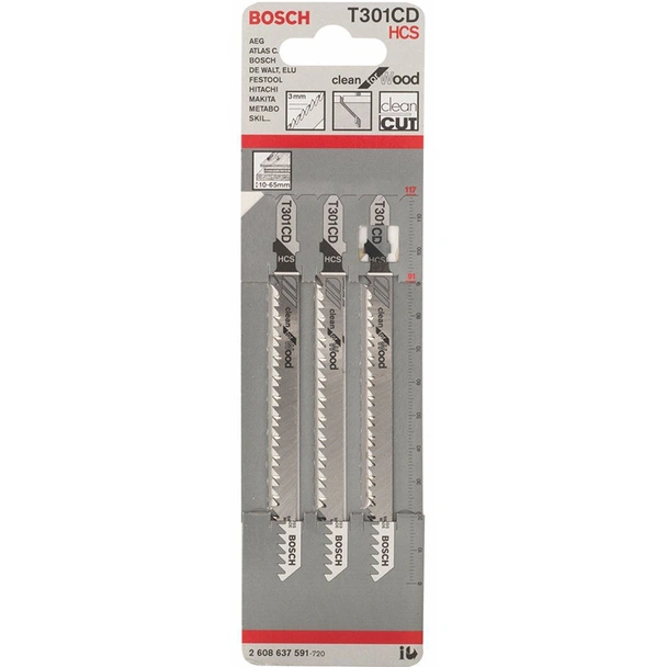 Нож за прободен трион 1 бр T 144 DP дърво BOSCH - Image 2