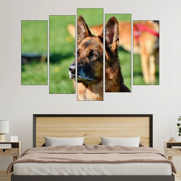 Портрет на немска овчарка - картина пано за стена - Image 3