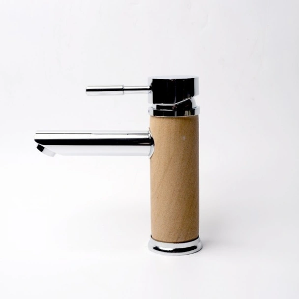 Смесител за умивалник хром-дървесен INTER CERAMIC - Image 3