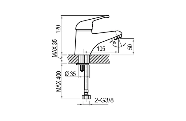 Стоящ смесител за умивалник rea - Image 2