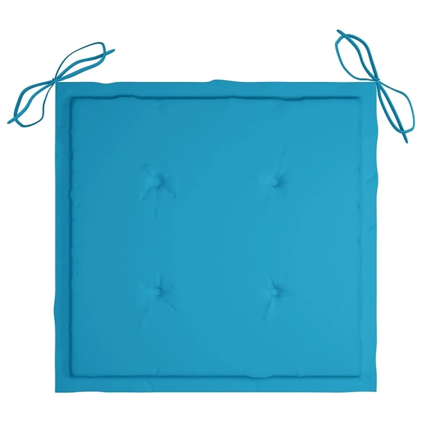 Възглавници за градински столове, 2 бр., сини, 50x50x3 см - Image 5