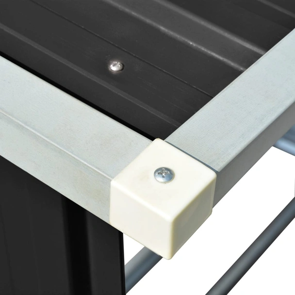 Навес за дърва, поцинкована стомана, 163x83x154 см, антрацит - Image 6