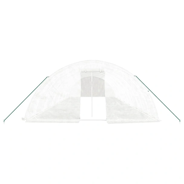 Оранжерия със стоманена рамка бяла 70 м² 14x5x2,3 м - Image 3