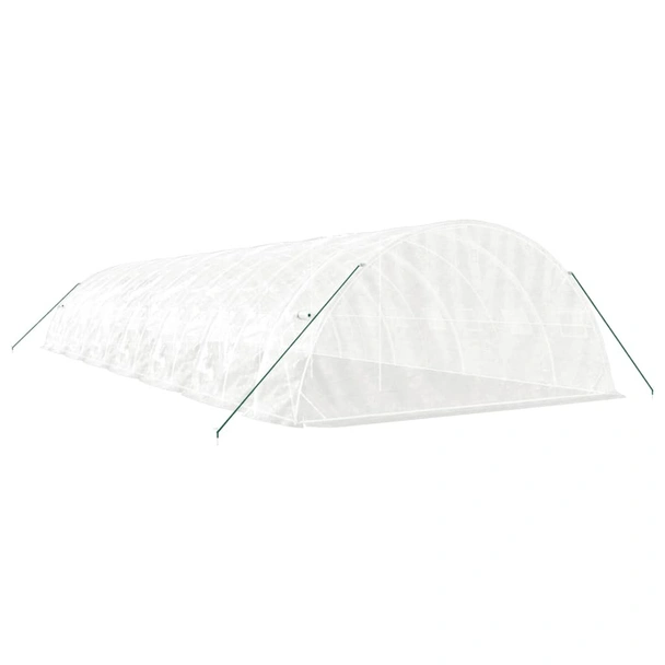Оранжерия със стоманена рамка бяла 70 м² 14x5x2,3 м - Image 5