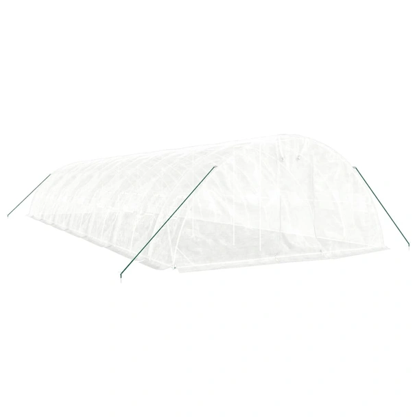 Оранжерия със стоманена рамка бяла 70 м² 14x5x2,3 м - Image 2