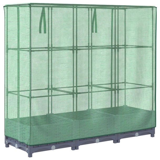 Повдигната леха с покривало, 120x40x123 см - ратанов сандък - Image 6