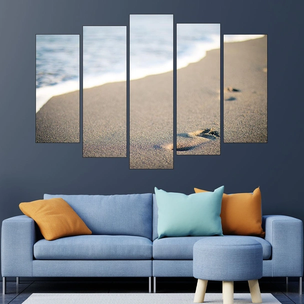 Стъпки в пясъка - картина пано за стена - Image 3