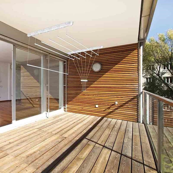 Таванен простир 6x200 см бял SEPIO - Image 3