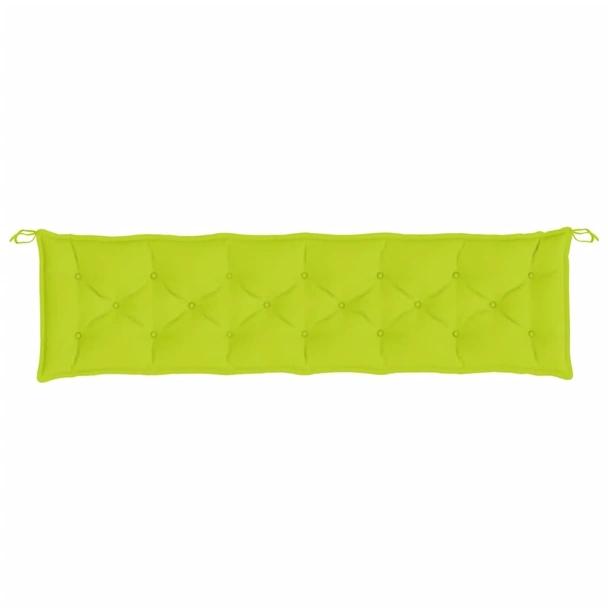 Възглавница за пейка яркозелена 200x50x7 см оксфорд плат - VL361651 - Image 4