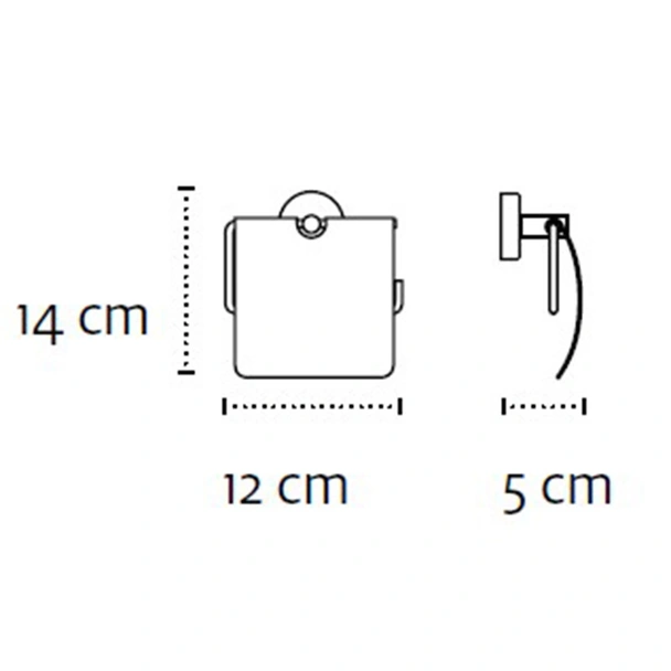 Поставка за тоалетна хартия с капак Moderno KAPITAN - Image 2