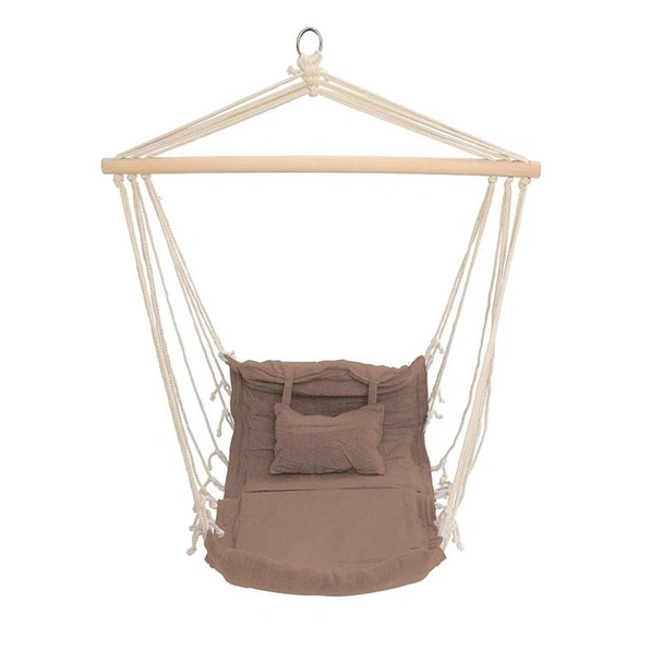 Градинска люлка 100x130 см сива/мока HAVANA - Image 2