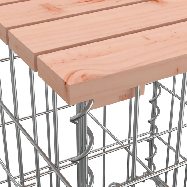 Градинска пейка дизайн габион 103x70x65 см дугласко дърво масив - VL834375 - Image 6