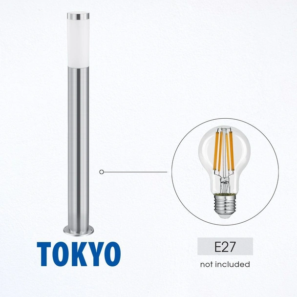 Градинско осветително тяло Tokyo никел мат VIVALUX - Image 2