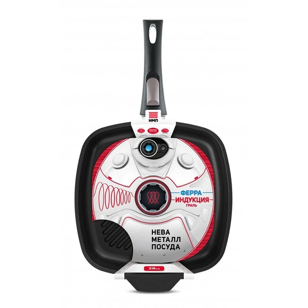 Грил тиган 28x28 см Ferra Induction НЕВА МЕТАЛЛ ПОСУДА - Image 3