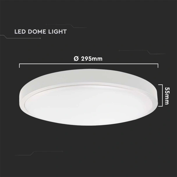LED плафон 24 W 4000 К IP44 Ø295 мм V-TAC - Image 5