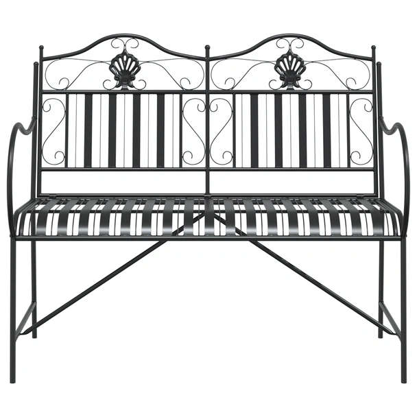 Метална пейка Черна Метал Стандарт Декоративни инкрустации - VL42008119 - Image 4