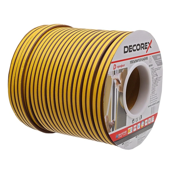 Уплътнител 5.5 мм P профил черен DECOREX/42400