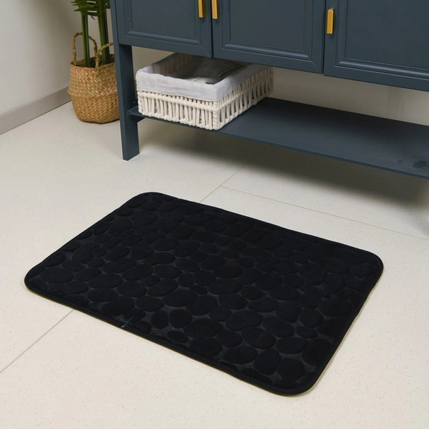 Постелка за баня с Memory пяна 50x70 см черна  ICSC 181 INTER CERAMIC - Image 2