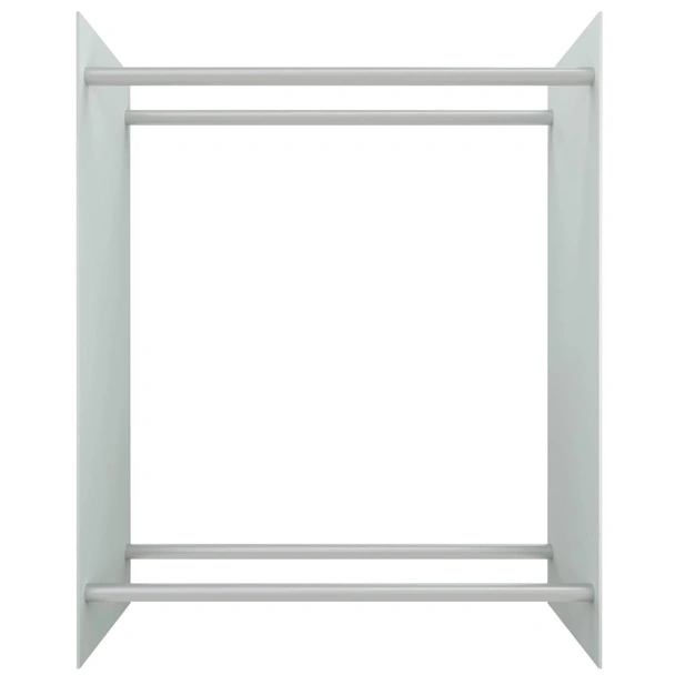 Стойка за дърва, бяла, 80x35x100 см, закалено стъкло - Image 3