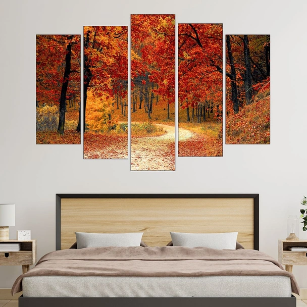 Живописна пътека в гората - картина пано за стена - Image 3