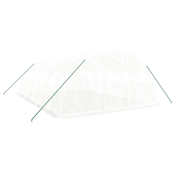 Оранжерия със стоманена рамка бяла 24 м² 6x4x2 м - Image 2